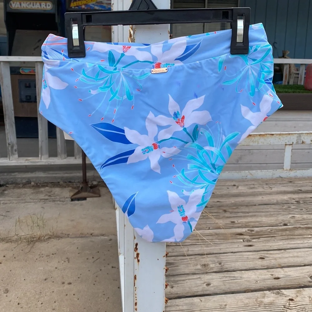 Raisins Juniors Printed Summer Bloom High-Waist Tropics Bikini Bottom - Picture 4 of 5